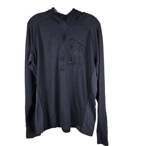KUIU Ultra Merino 145 Zip-T Hoodie - Men's XL - Navy Blue